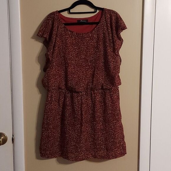 F21 Forever Flutter Sleeve Dress L - Picture 2 of 9